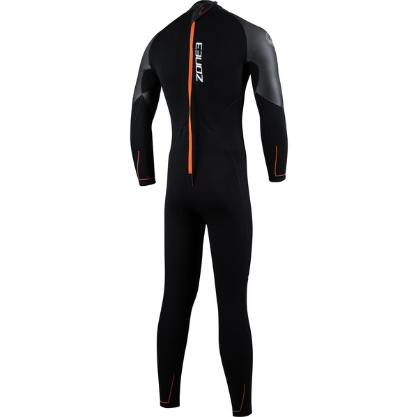 2026 ZONE3 Mens Active-Flex Swim Wetsuit WS25MACTF101 - Black / Orange